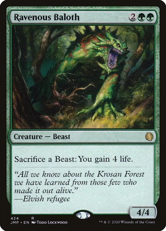 2020 Jumpstart Ravenous Baloth rare #424 rare card image