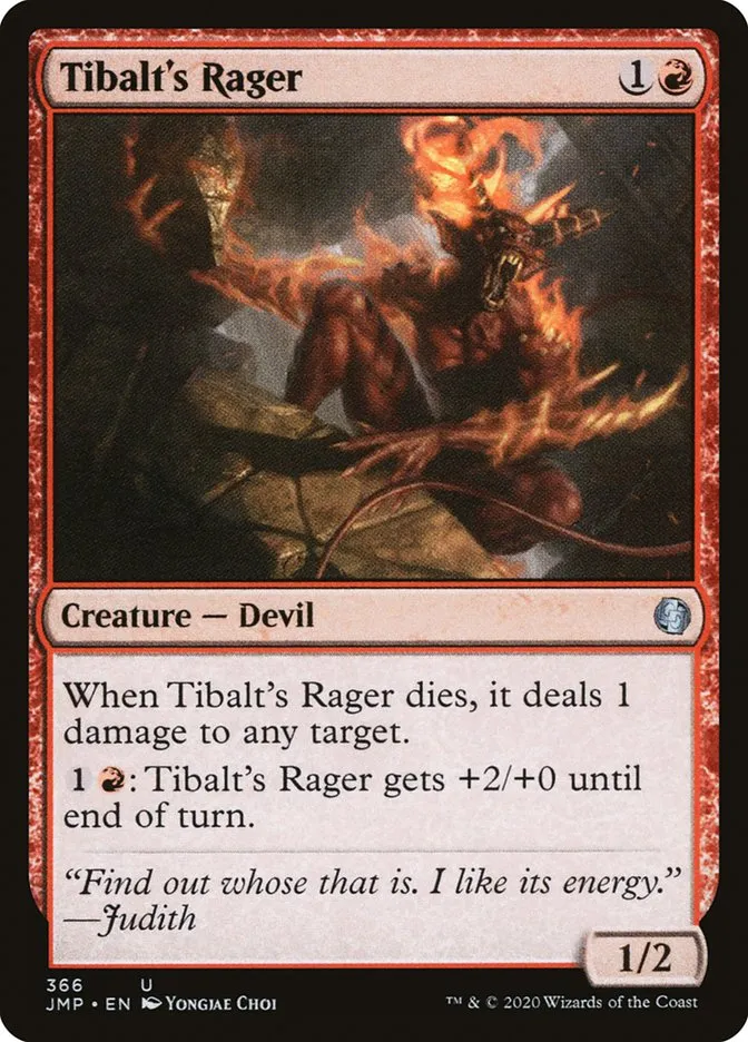 2020 Jumpstart Tibalt's Rager uncommon #366 uncommon card image
