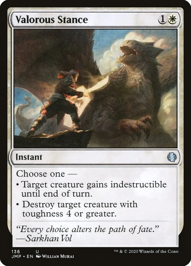 2020 Jumpstart Valorous Stance uncommon #136 uncommon card image