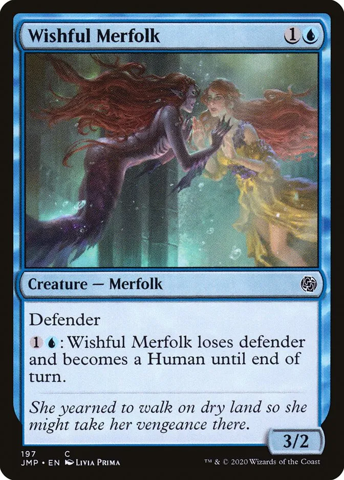 2020 Jumpstart Wishful Merfolk common #197 common card image