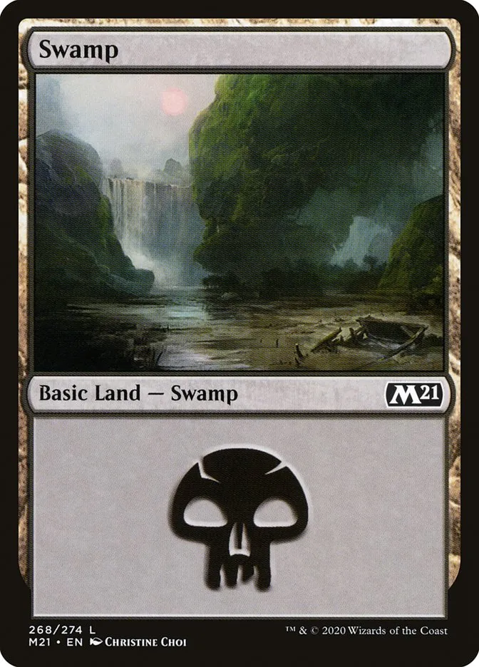 2020 Core Set 2021 Swamp common #268 common card image