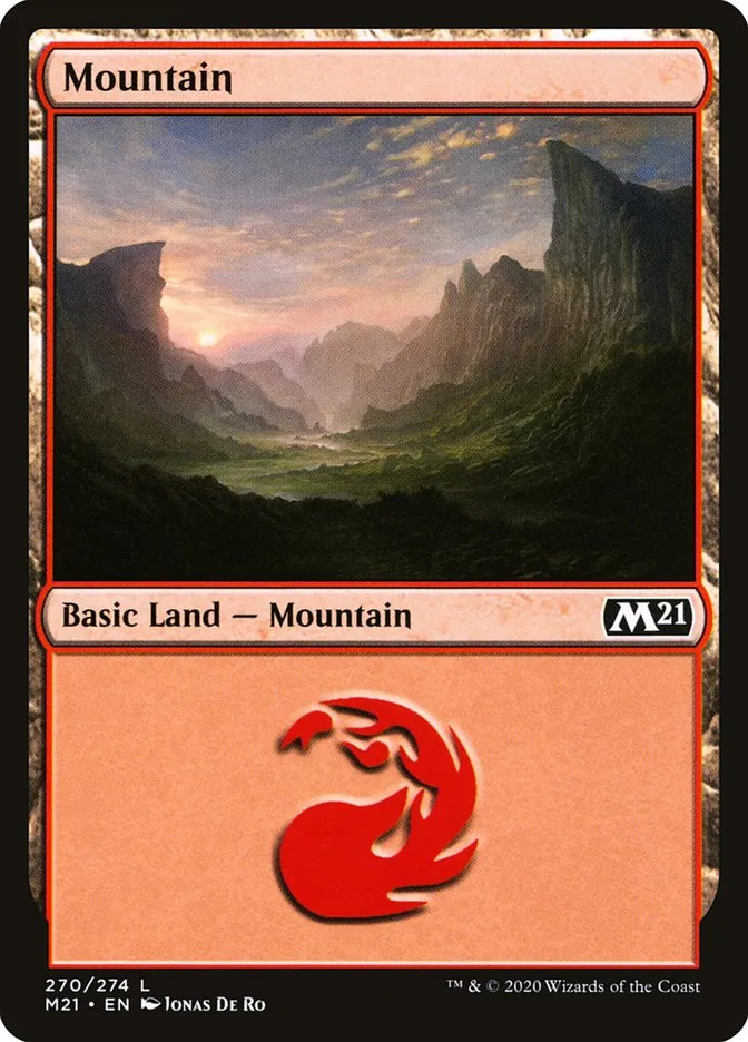2020 Core Set 2021 Mountain common #270 common card image