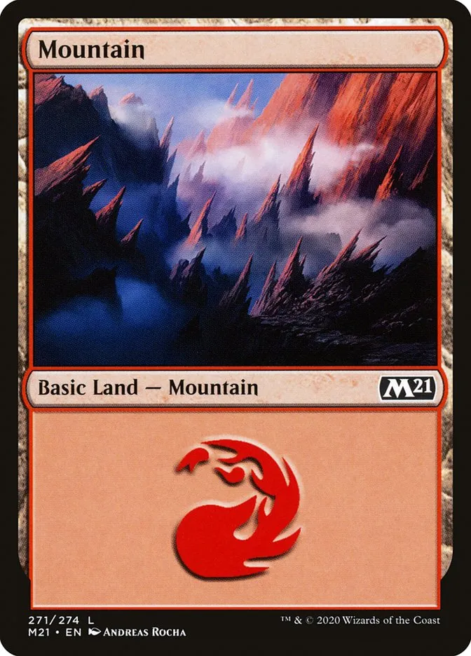 2020 Core Set 2021 Mountain common #271 common card image