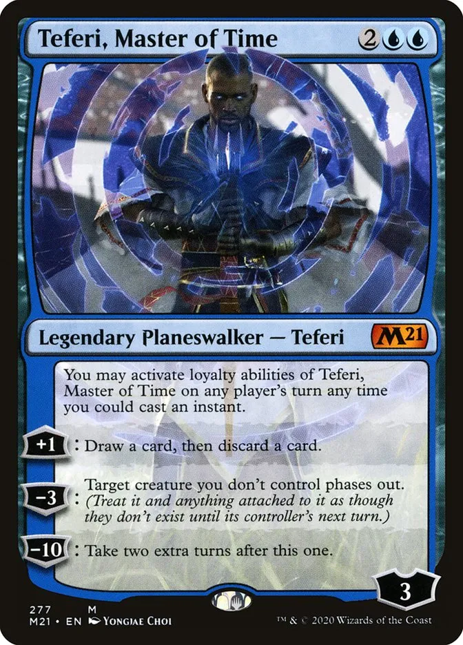 2020 Core Set 2021 Teferi, Master of Time mythic #277 mythic card image
