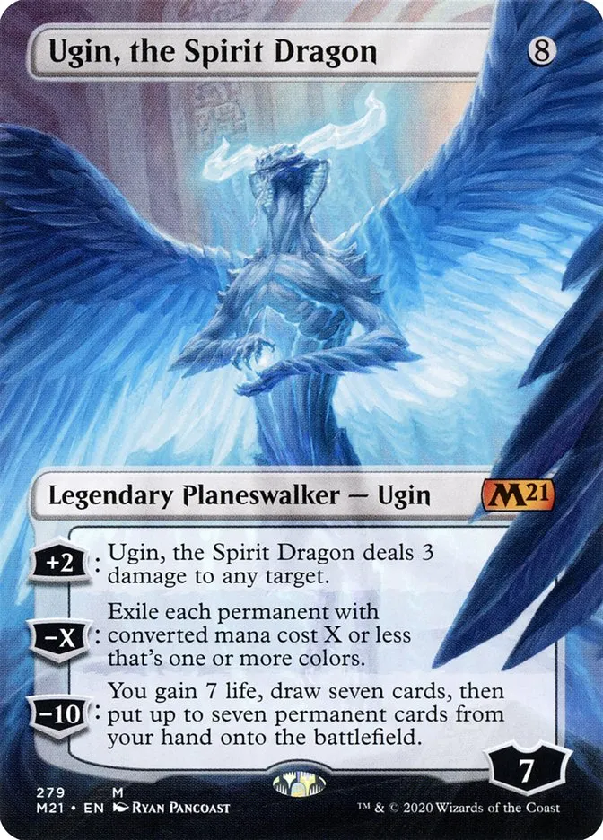2020 Core Set 2021 Ugin, the Spirit Dragon [Extended Art Foil] mythic #279 mythic card image