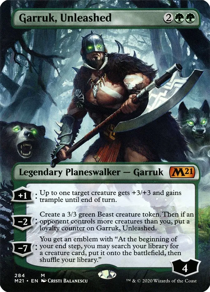 2020 Core Set 2021 Garruk, Unleashed mythic #284 mythic card image