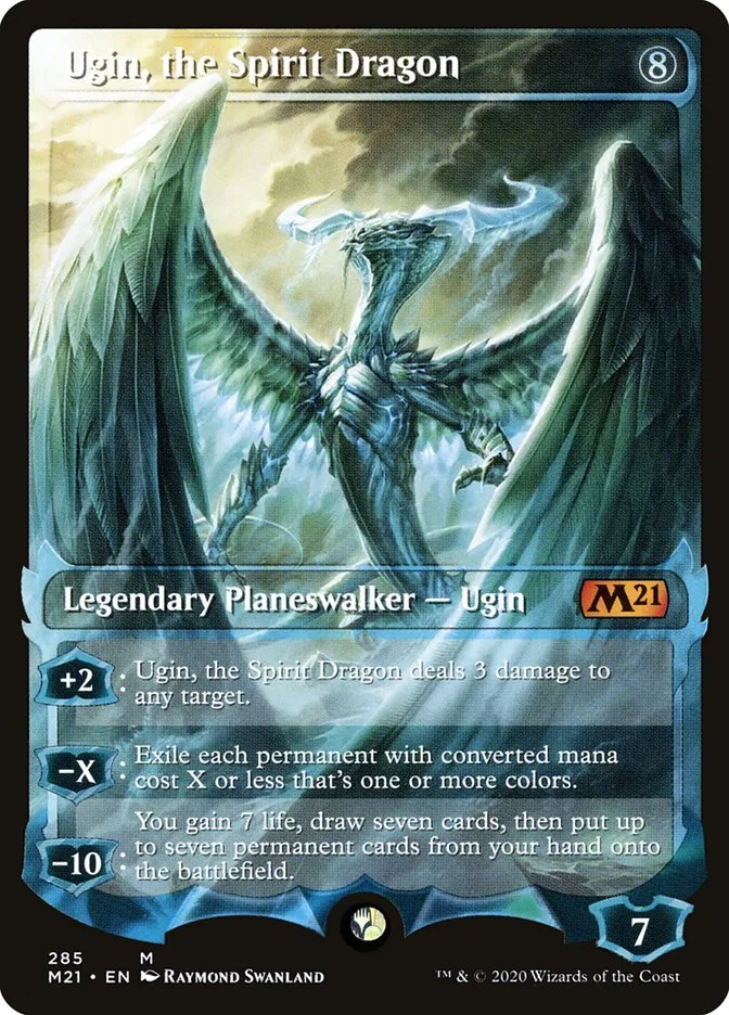 2020 Core Set 2021 Ugin, the Spirit Dragon [Showcase] mythic #285 mythic card image
