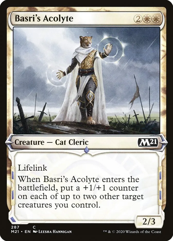 2020 Core Set 2021 Basri's Acolyte common #287 common card image