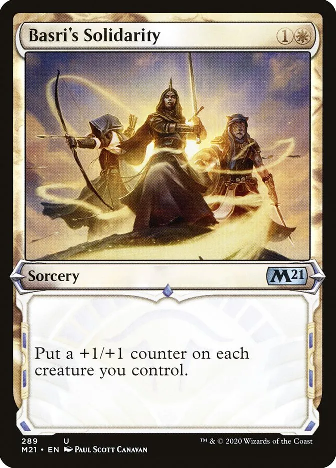 2020 Core Set 2021 Basri's Solidarity [Showcase Foil] uncommon #289 uncommon card image