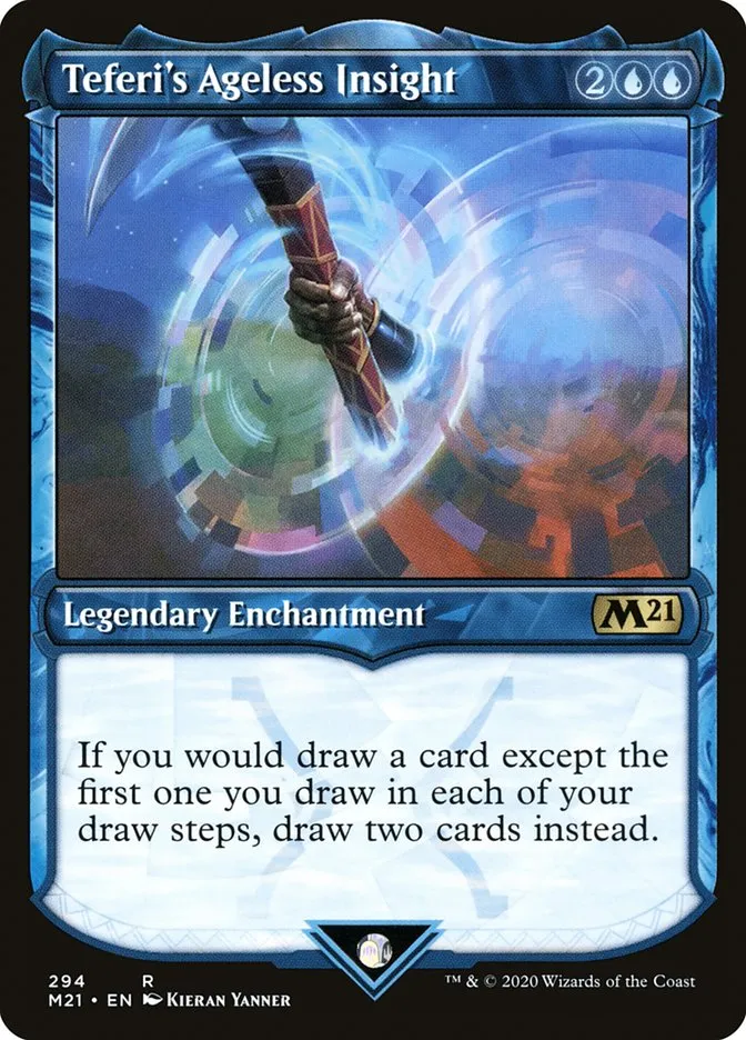 2020 Core Set 2021 Teferi's Ageless Insight rare #294 rare card image
