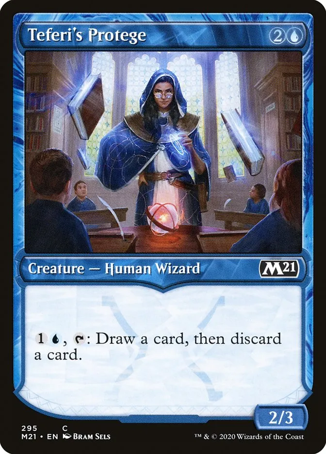 2020 Core Set 2021 Teferi's Protege common #295 common card image
