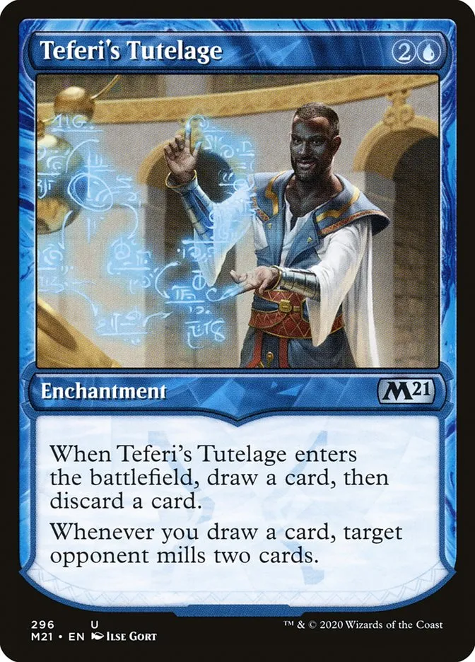 2020 Core Set 2021 Teferi's Tutelage #296 uncommon card image