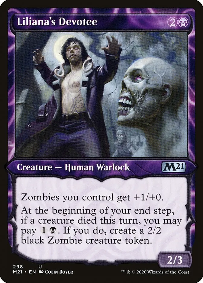 2020 Core Set 2021 Liliana's Devotee uncommon #298 uncommon card image