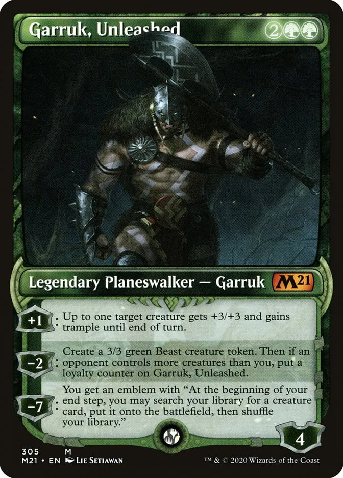 2020 Core Set 2021 Garruk, Unleashed mythic #305 mythic card image