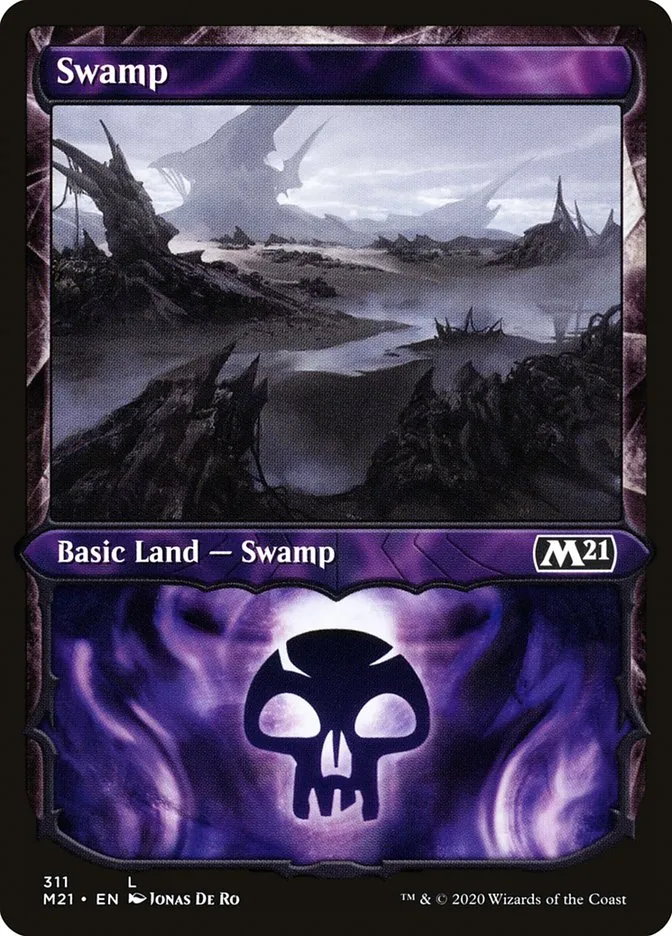 2020 Core Set 2021 Swamp common #311 common card image