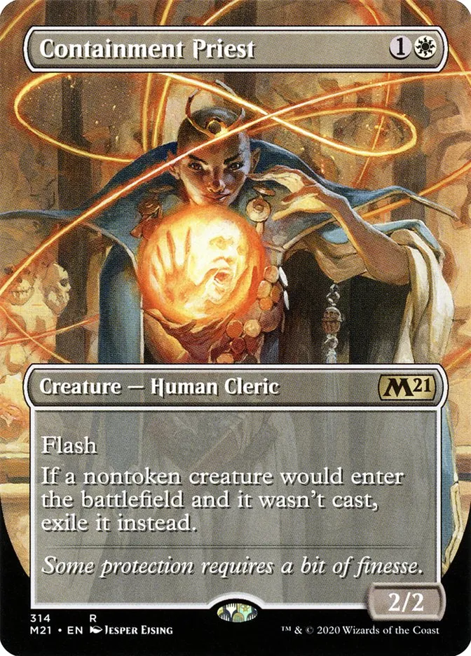 2020 Core Set 2021 Containment Priest rare #314 rare card image