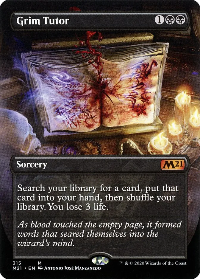 2020 Core Set 2021 Grim Tutor mythic #315 mythic card image