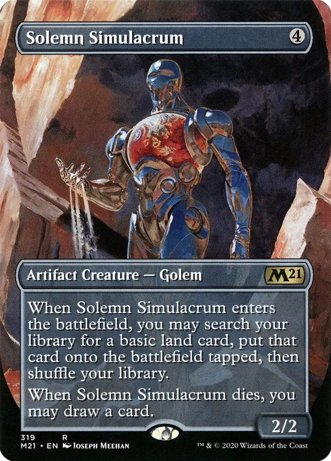 2020 Core Set 2021 Solemn Simulacrum rare #319 rare card image