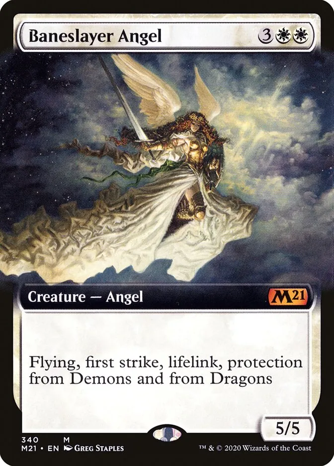 2020 Core Set 2021 Baneslayer Angel mythic #340 mythic card image