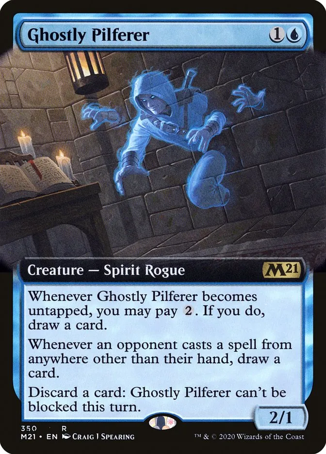 2020 Core Set 2021 Ghostly Pilferer rare #350 rare card image