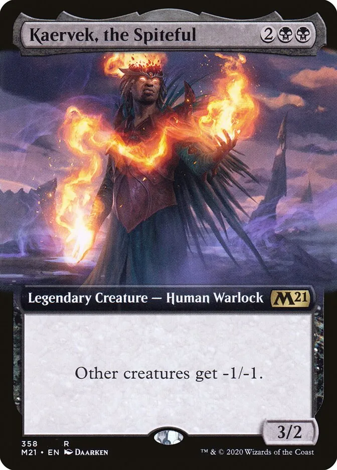 2020 Core Set 2021 Kaervek, the Spiteful #358 rare card image