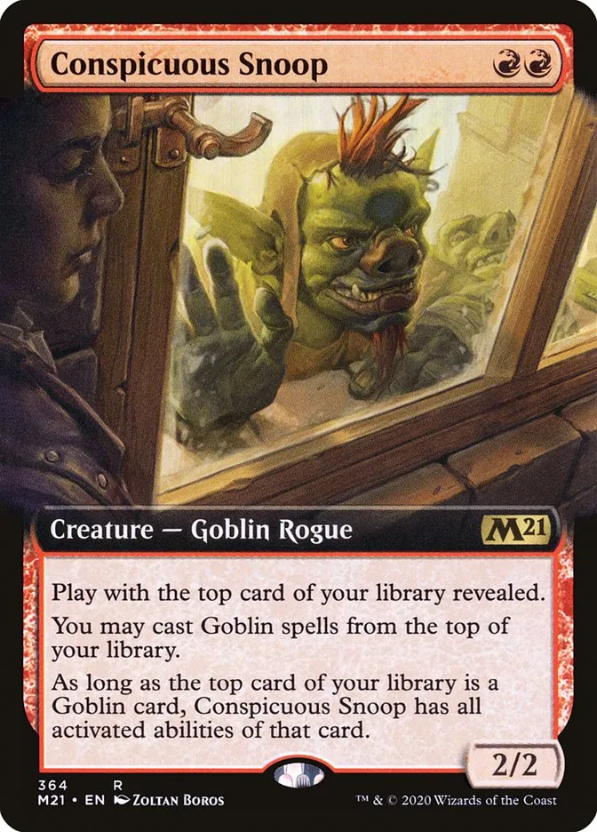 2020 Core Set 2021 Conspicuous Snoop [Extended Art Foil] rare #364 rare card image