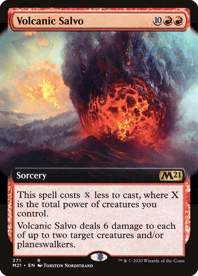 2020 Core Set 2021 Volcanic Salvo #371 rare card image