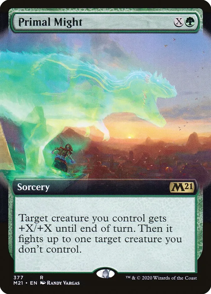 2020 Core Set 2021 Primal Might rare #377 rare card image