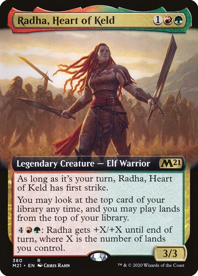 2020 Core Set 2021 Radha, Heart of Keld #380 rare card image