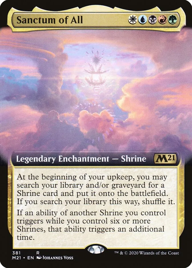 2020 Core Set 2021 Sanctum of All [Extended Art Foil] rare #381 rare card image