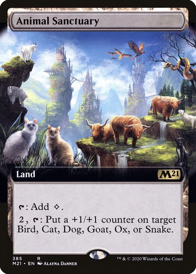 2020 Core Set 2021 Animal Sanctuary #385 rare card image