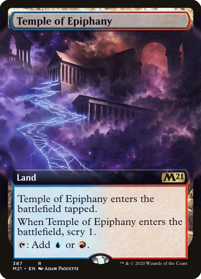 2020 Core Set 2021 Temple of Epiphany #387 rare card image