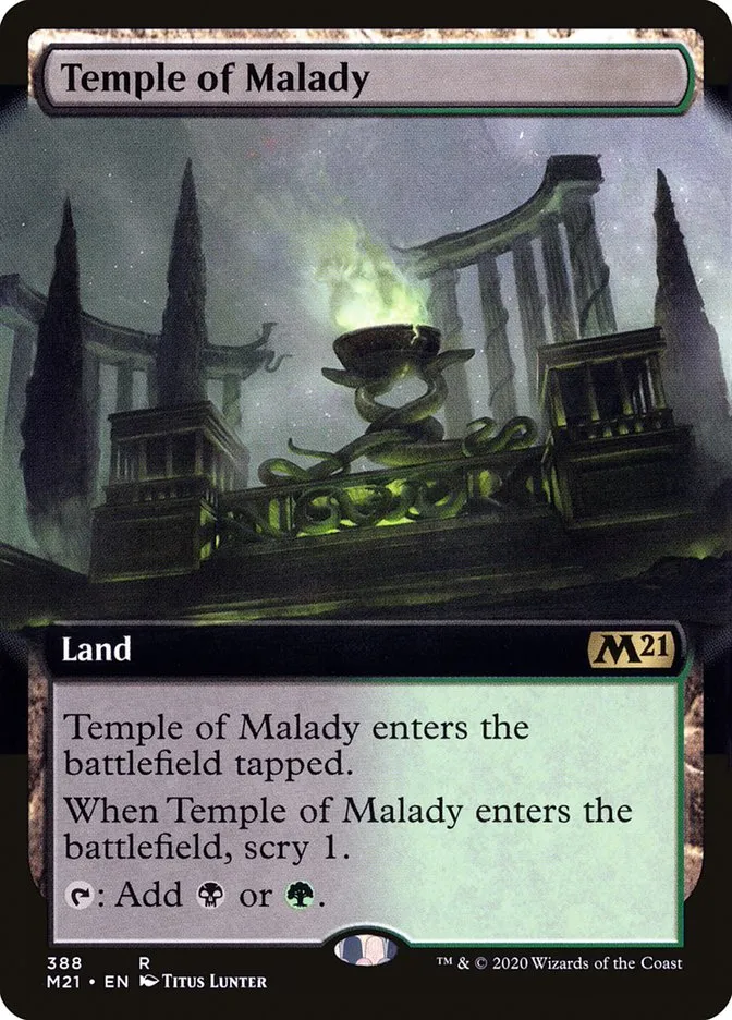 2020 Core Set 2021 Temple of Malady #388 rare card image