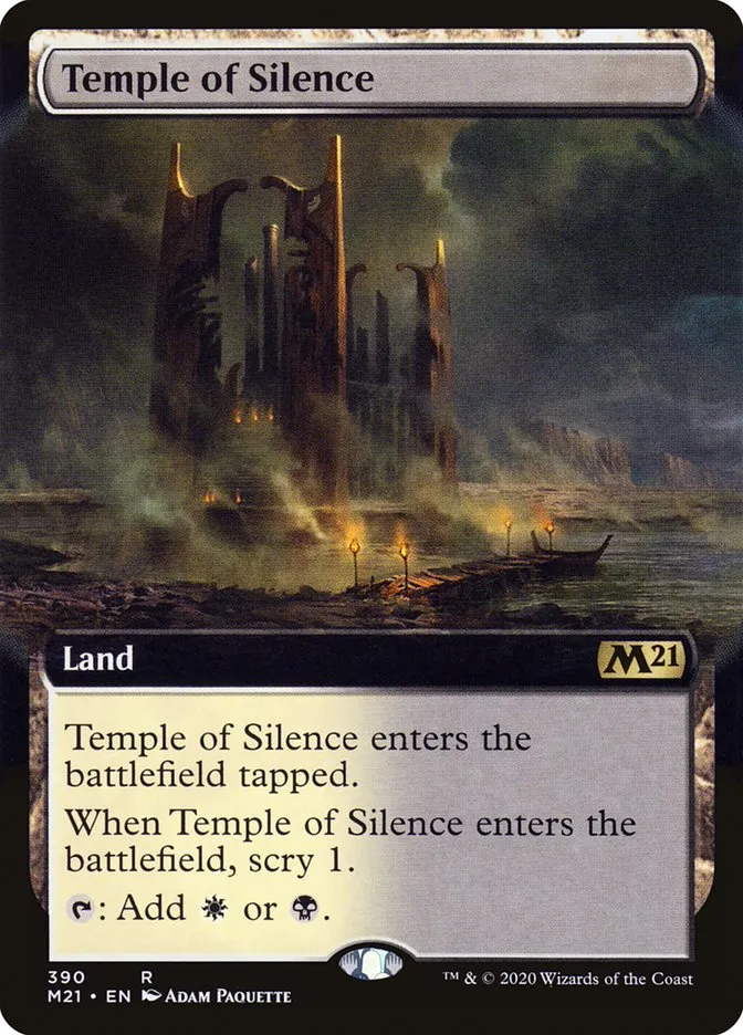 2020 Core Set 2021 Temple of Silence #390 rare card image