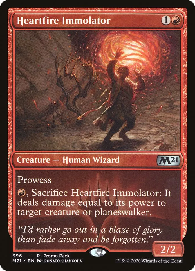 2020 Core Set 2021 Heartfire Immolator uncommon #396 uncommon card image