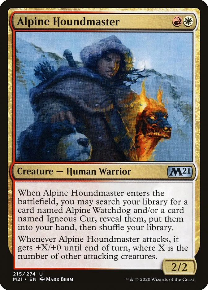 2020 Core Set 2021 Alpine Houndmaster uncommon #215 uncommon card image