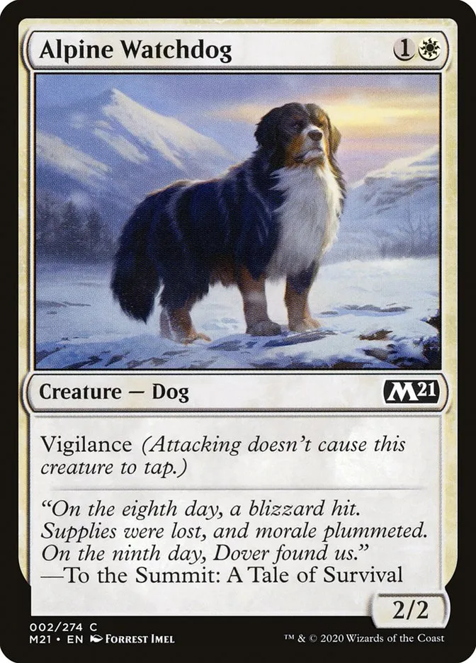 2020 Core Set 2021 Alpine Watchdog common #2 common card image