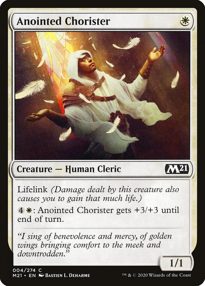 2020 Core Set 2021 Anointed Chorister common #4 common card image