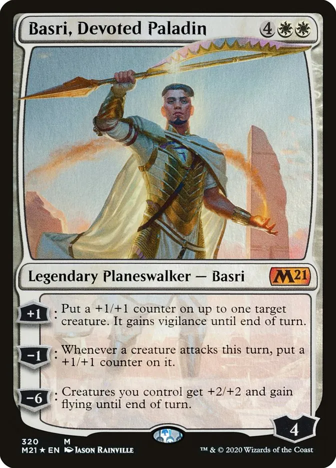 2020 Core Set 2021 Basri, Devoted Paladin mythic #320 mythic card image