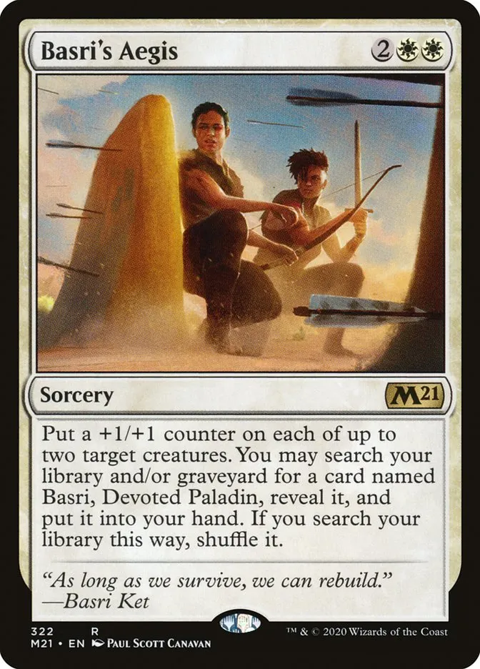 2020 Core Set 2021 Basri's Aegis rare #322 rare card image
