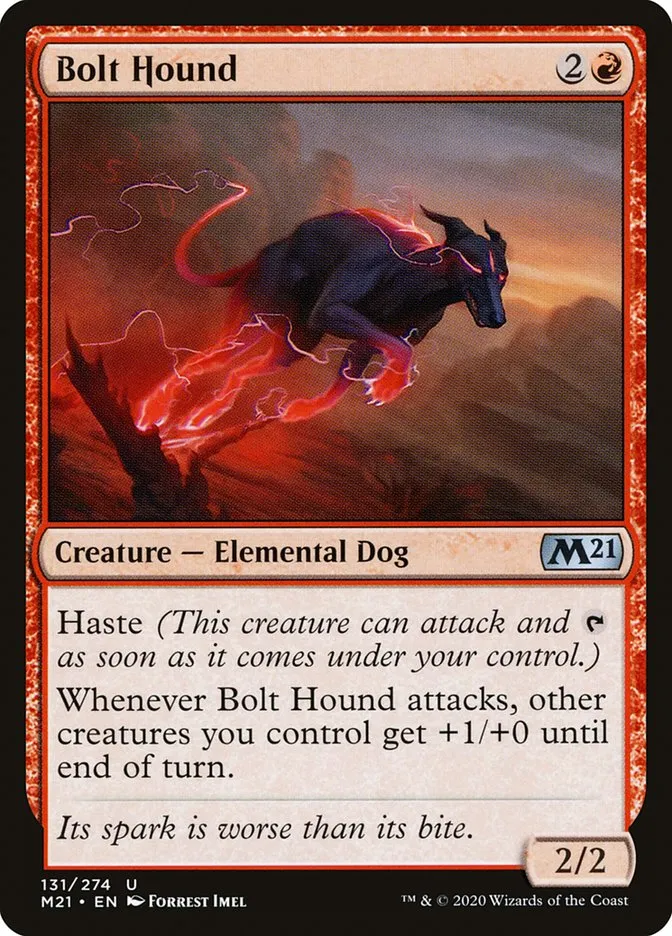 2020 Core Set 2021 Bolt Hound uncommon #131 uncommon card image
