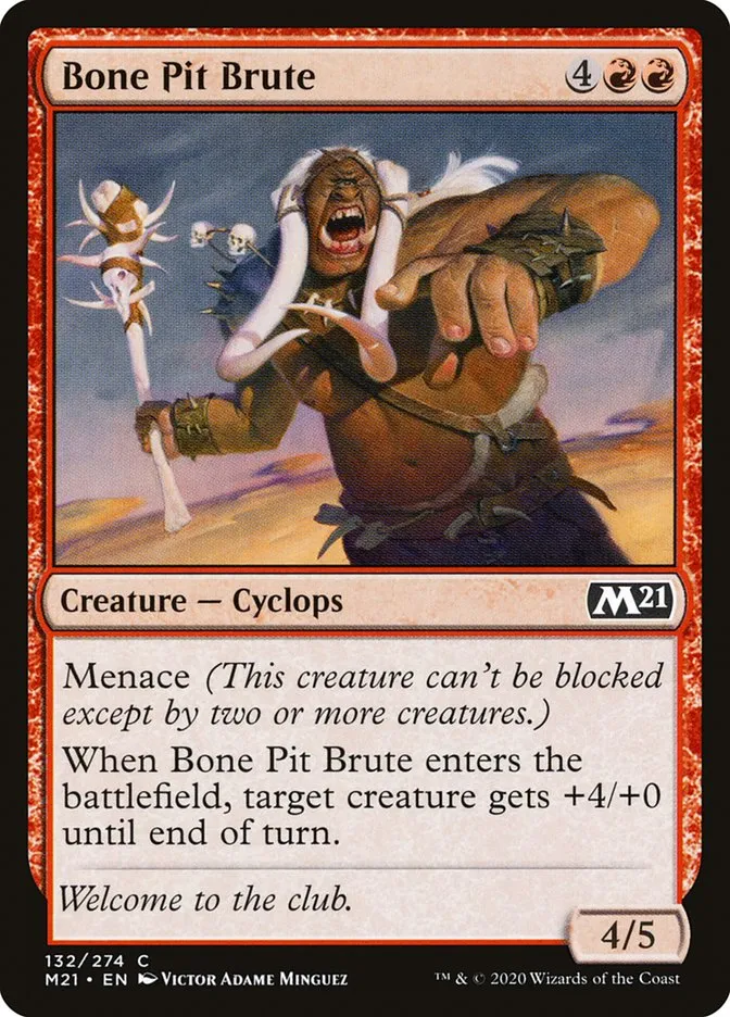 2020 Core Set 2021 Bone Pit Brute common #132 common card image
