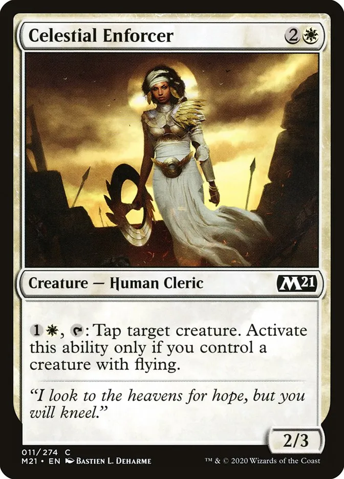 2020 Core Set 2021 Celestial Enforcer common #11 common card image