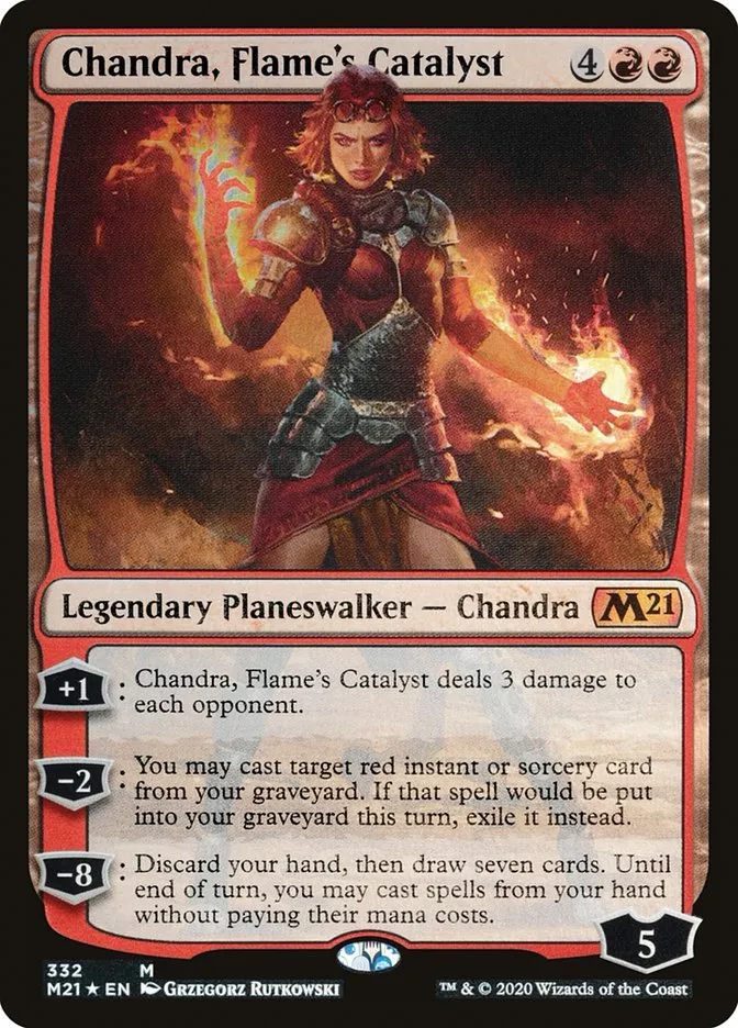 2020 Core Set 2021 Chandra, Flame's Catalyst mythic #332 mythic card image