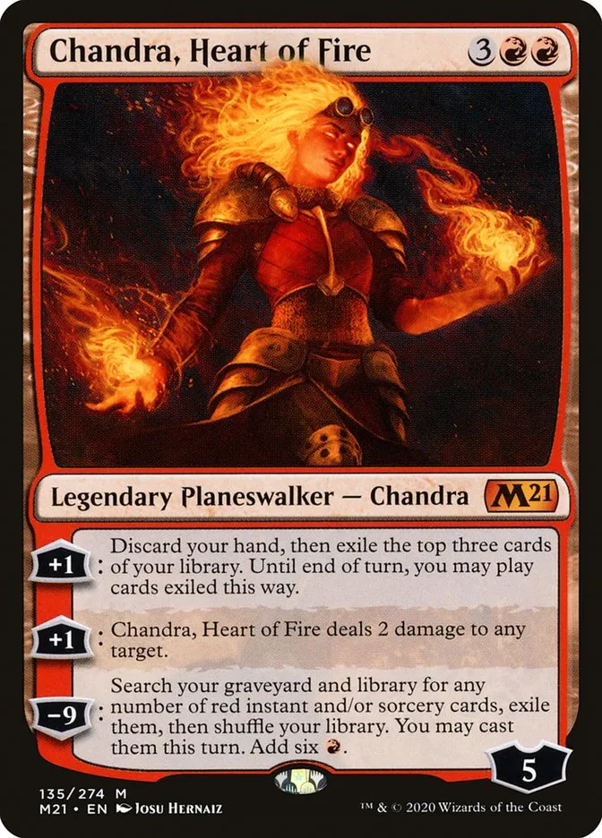 2020 Core Set 2021 Chandra, Heart of Fire mythic #135 mythic card image