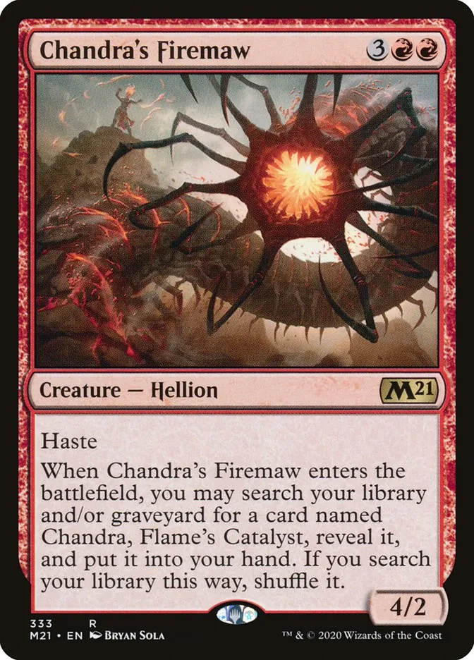 2020 Core Set 2021 Chandra's Firemaw rare #333 rare card image