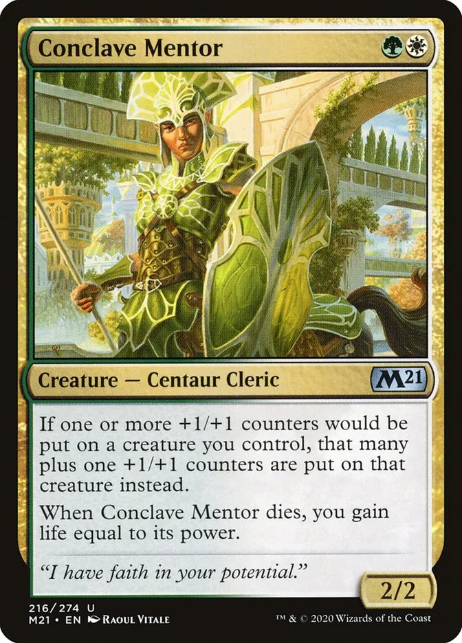 2020 Core Set 2021 Conclave Mentor uncommon #216 uncommon card image