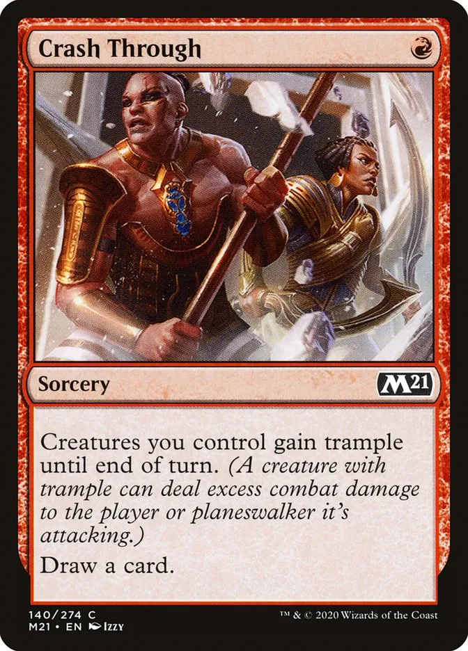 2020 Core Set 2021 Crash Through #140 common card image
