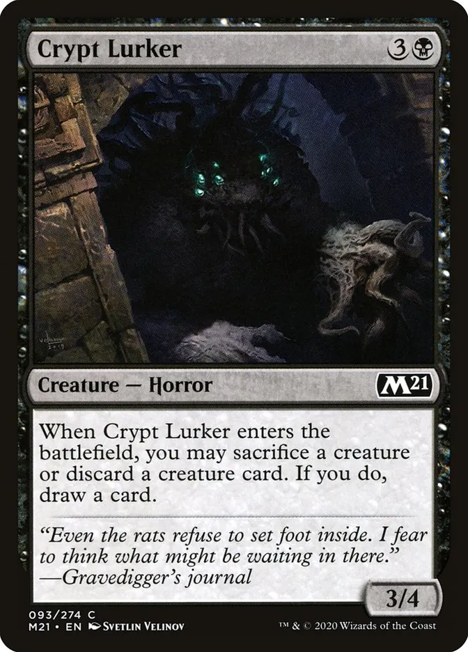 2020 Core Set 2021 Crypt Lurker common #93 common card image