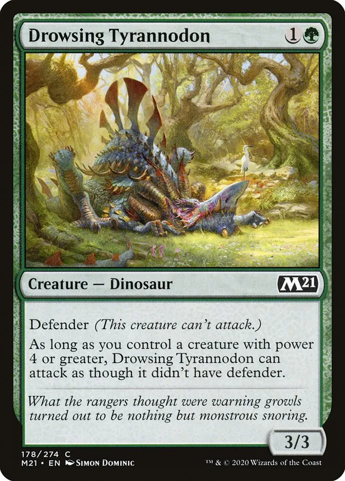 2020 Core Set 2021 Drowsing Tyrannodon common #178 common card image
